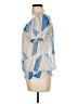 Joe Fresh 100% Polyester Blue Short Sleeve Blouse Size L - photo 5