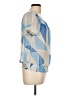 Joe Fresh 100% Polyester Blue Short Sleeve Blouse Size L - photo 4