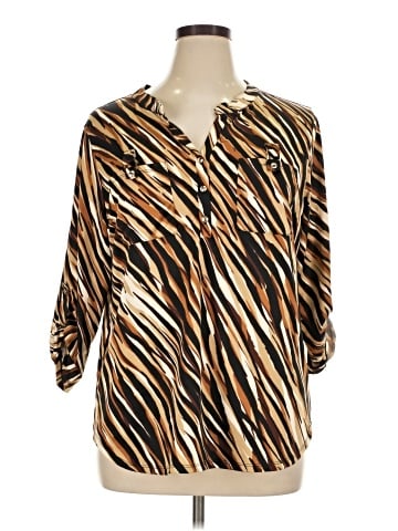 NY Collection 3/4 Sleeve Blouse (view 1)