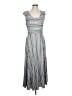 Max Studio Stripes Gray Casual Dress Size L - photo 1