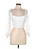 Selfie Leslie 100% Polyester White 3/4 Sleeve Top Size L - photo 1