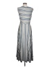 Max Studio Stripes Gray Casual Dress Size L - photo 2