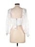 Selfie Leslie 100% Polyester White 3/4 Sleeve Top Size L - photo 2