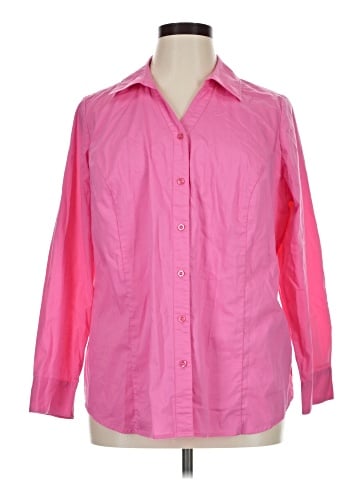 D&Co. 3/4 Sleeve Button-Down Shirt (view 1)