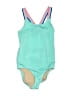 Crewcuts Color Block Green One Piece Swimsuit Size 6 - 7 - photo 1