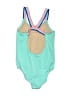 Crewcuts Color Block Green One Piece Swimsuit Size 6 - 7 - photo 2