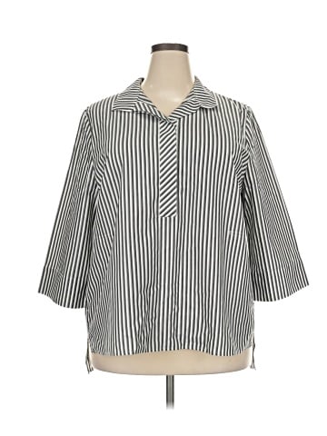 Chico's 3/4 Sleeve Button-Down Shirt (view 1)