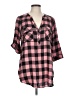 Torrid Plaid Pink 3/4 Sleeve Blouse Size Lg Plus (0) - photo 1