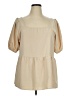 P.S. Kate 100% Polyester Tan Short Sleeve Blouse Size 1X - photo 1
