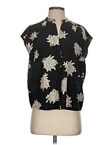 Vince. Short Sleeve Silk Top (view 1)