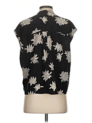 Vince. Short Sleeve Silk Top (view 2)