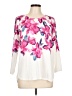 Chico's Floral White Pullover Sweater Size Lg (2) - photo 1