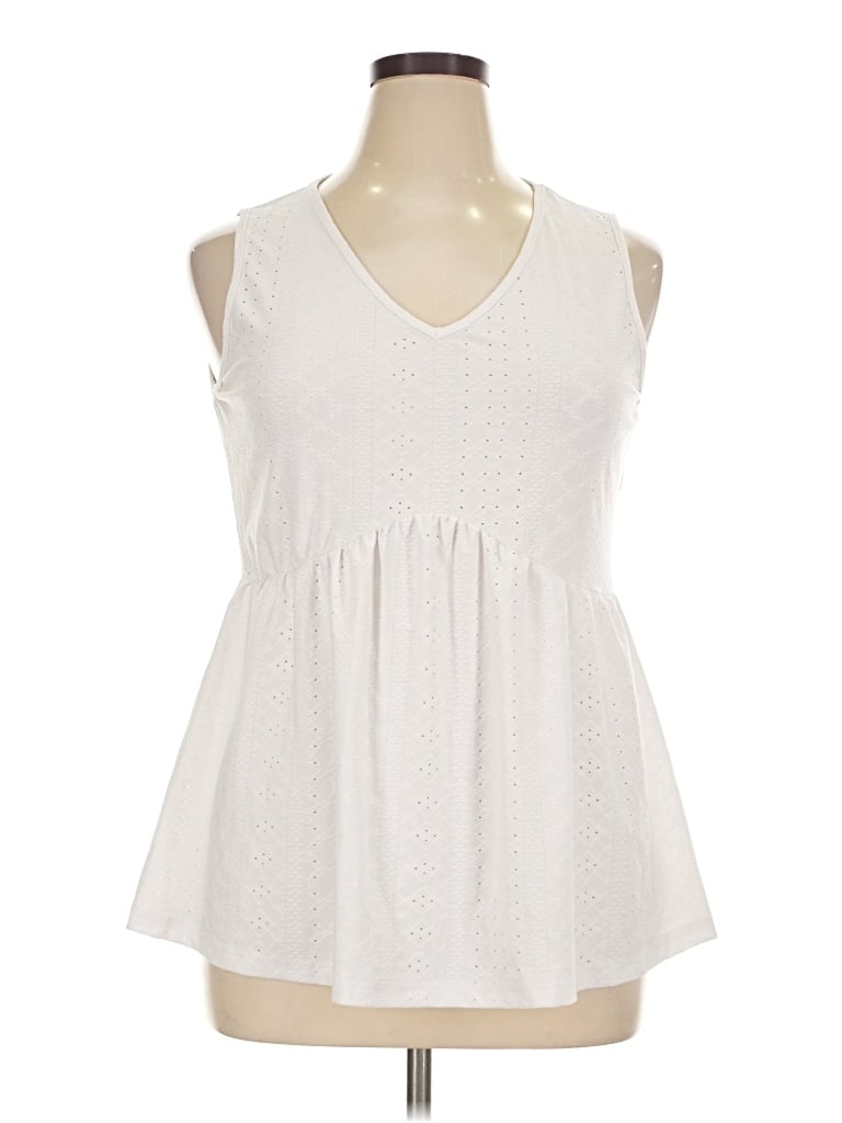 Pre-owned Ofeefan Sleeveless Blouse In Ivory