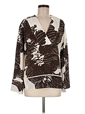 Banana Republic Long Sleeve Silk Top (view 1)