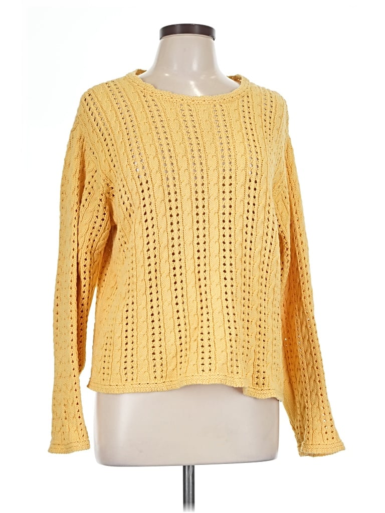 Pre-owned L.l.bean Pullover Sweater In Yellow