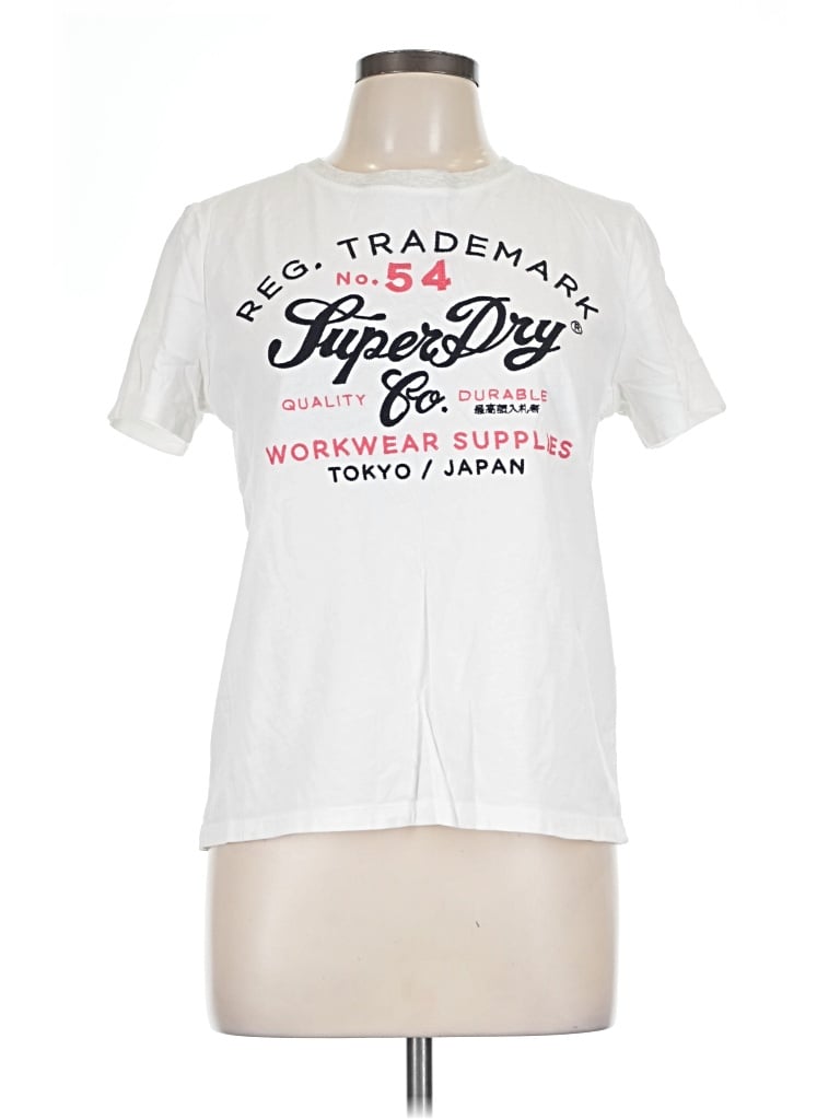 Pre-owned Superdry Short Sleeve T-shirt In White