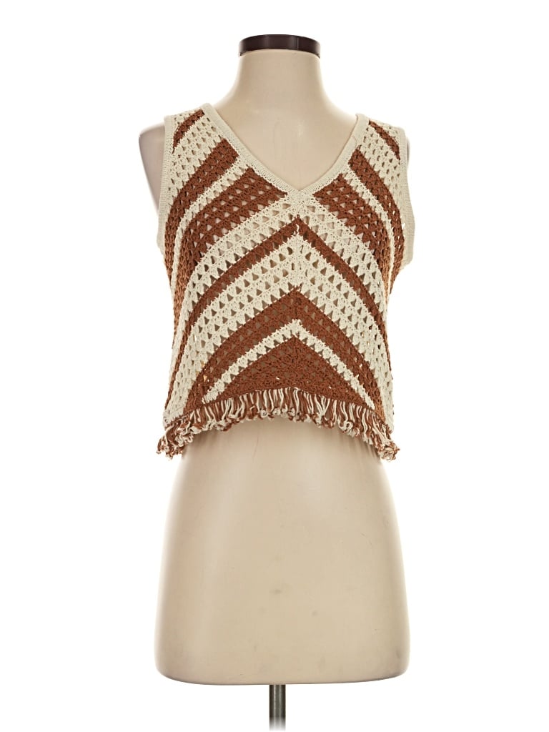 Pre-owned Miou Muse Sleeveless Blouse In Brown
