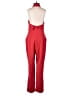 Adelyn Rae 100% Polyester Solid Red Jumpsuit Size L - photo 2