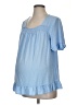 Assorted Brands 100% Rayon Blue Short Sleeve Blouse Size Sm Maternity - photo 1