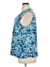 Calvin Klein Animal Print Blue Sleeveless Blouse Size 1X - photo 5