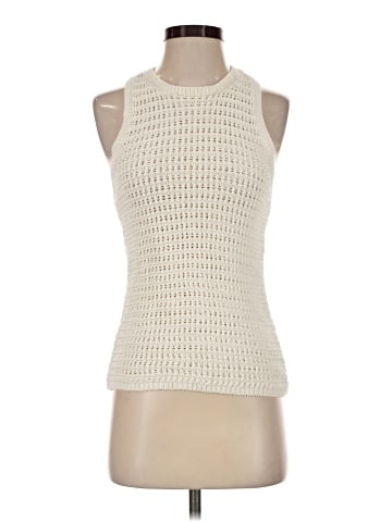 Madewell Crochet-Knit Crewneck Sweater Tank (view 1)