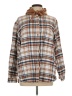 American Eagle Outfitters Plaid Brown Coat Size L - photo 1