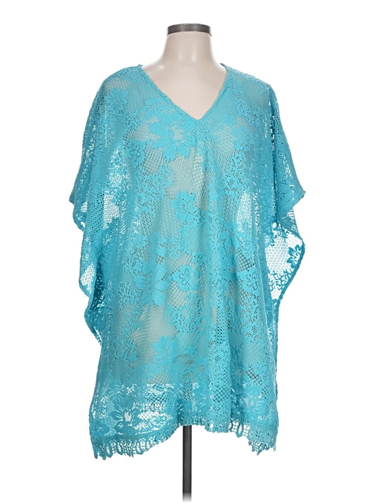 Pre-owned Chico's Poncho In Teal