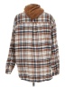 American Eagle Outfitters Plaid Brown Coat Size L - photo 2