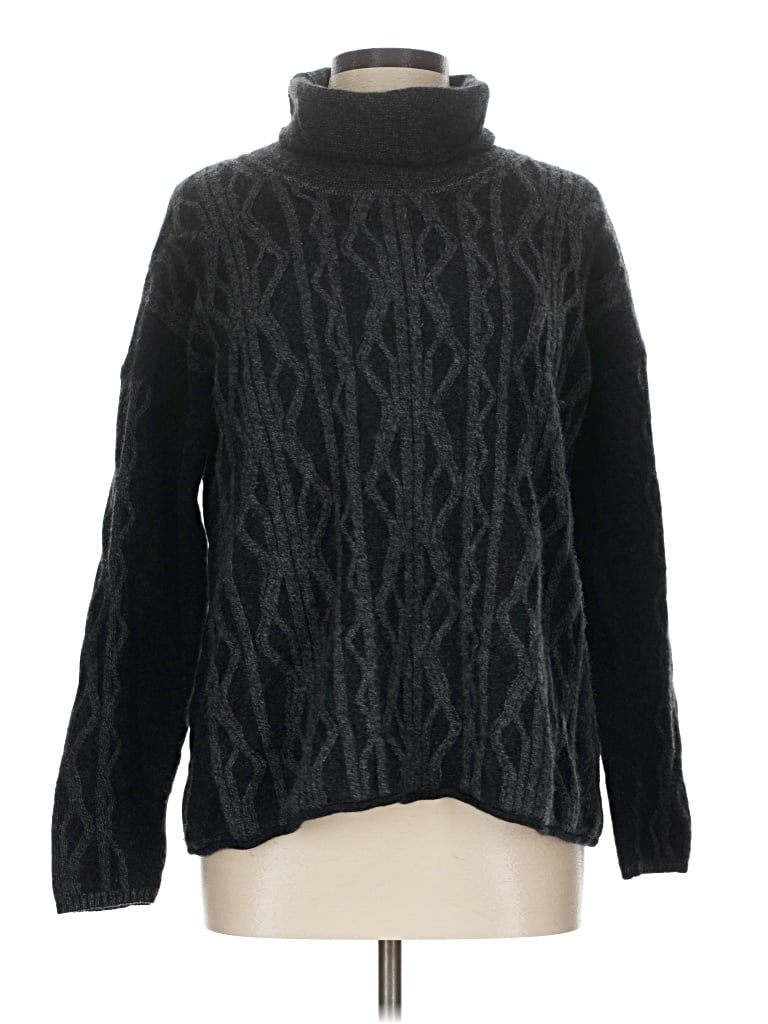 Pre-owned Quinn Cashmere Pullover Sweater In Black