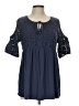 Daniel Rainn Blue 3/4 Sleeve Blouse Size L - photo 1
