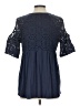 Daniel Rainn Blue 3/4 Sleeve Blouse Size L - photo 2