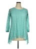 Cato 100% Polyester Teal 3/4 Sleeve Top Size 14 -16W - photo 1