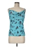 Ecru 100% Polyester Teal Sleeveless Top Size M - photo 1