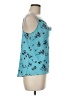 Ecru 100% Polyester Teal Sleeveless Top Size M - photo 4