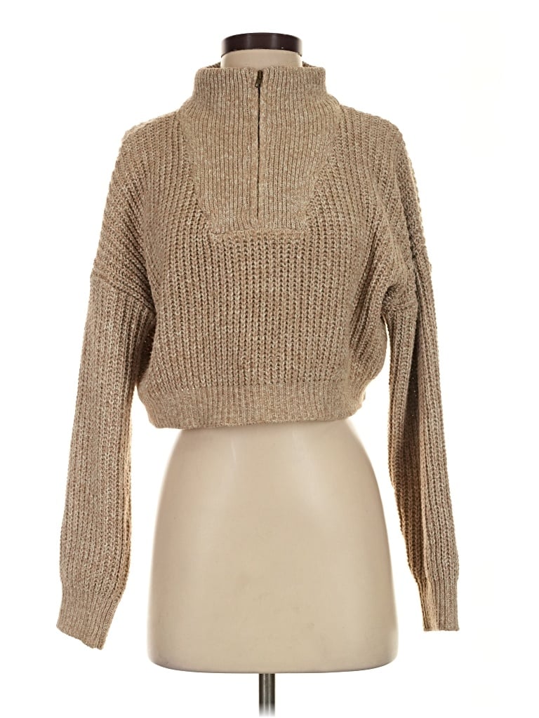 Pre-owned Shein Turtleneck Sweater In Tan