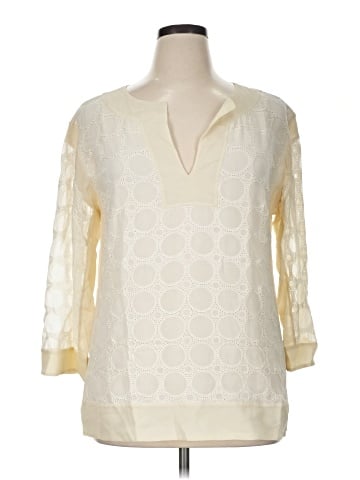 Tory Burch 3/4 Sleeve Silk Top (view 1)