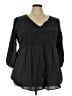 Torrid Black 3/4 Sleeve Blouse Size 3X Plus (3) - photo 1