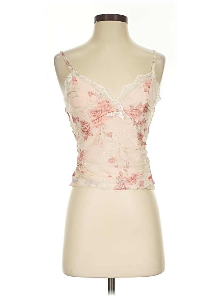 Pre-owned Cider Sleeveless Top Pink Sweetheart Neckline Tops