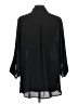 Pleione 100% Polyester Black 3/4 Sleeve Blouse Size L - photo 2