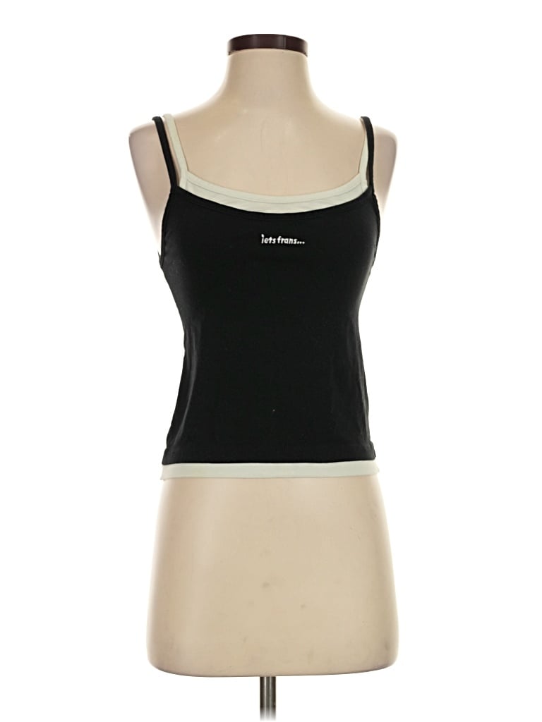 Pre-owned Iets Frans Tank Top Black Strapless Neckline Tops