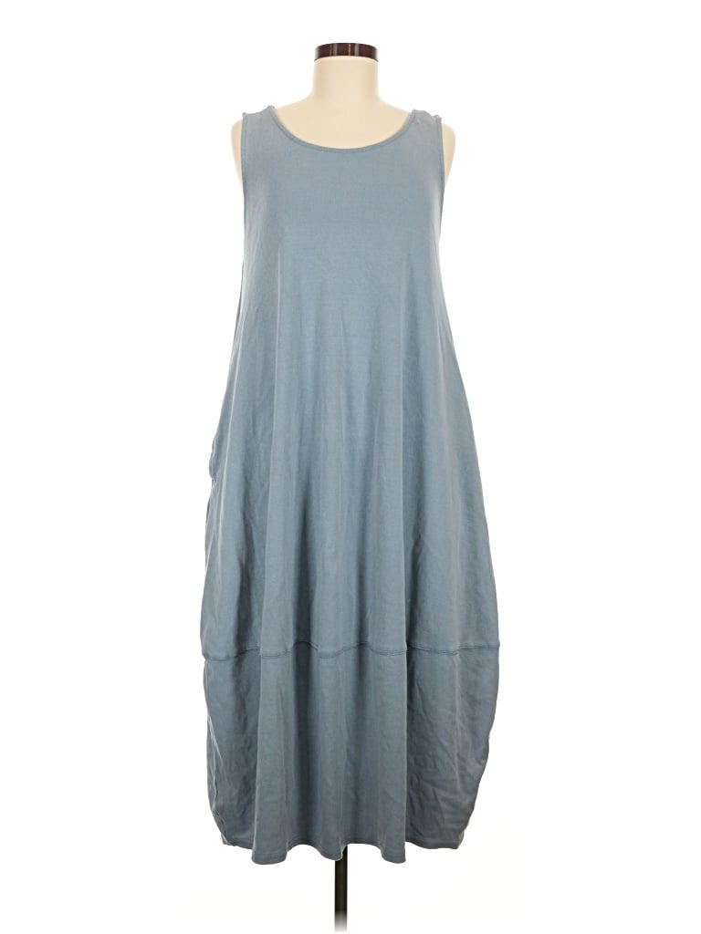 Pre-owned Fp Beach Casual Dress In Blue