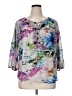 Figueroa & Flower 100% Polyester Silver 3/4 Sleeve Blouse Size XL - photo 1