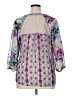 Figueroa & Flower 100% Polyester Silver 3/4 Sleeve Blouse Size XL - photo 2