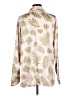 Topshop 100% Polyester Print Ivory Long Sleeve Blouse Size 12 - photo 2