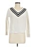 Talbots Chevron-herringbone White Pullover Sweater Size Med Petite - photo 1