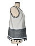Nic + Zoe 100% Polyester Stripes Gray Sleeveless Top Size L - photo 4