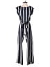 En Focus Studio Stripes Blue Jumpsuit Size 6 - photo 1