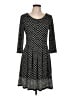 Max Studio Polka Dots Black Casual Dress Size L - photo 1