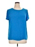 Ann Taylor LOFT 100% Polyester Blue Short Sleeve Blouse Size XL - photo 1