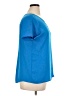 Ann Taylor LOFT 100% Polyester Blue Short Sleeve Blouse Size XL - photo 4